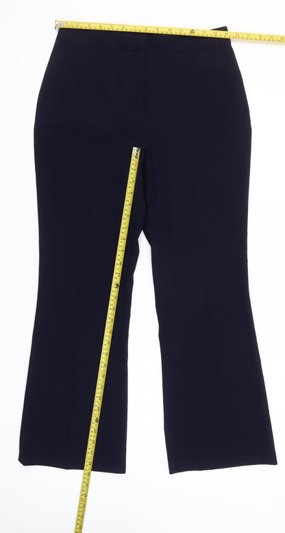 Zara Women’s Blue Flared Dress Pants Size M Slim Fit Business Trousers