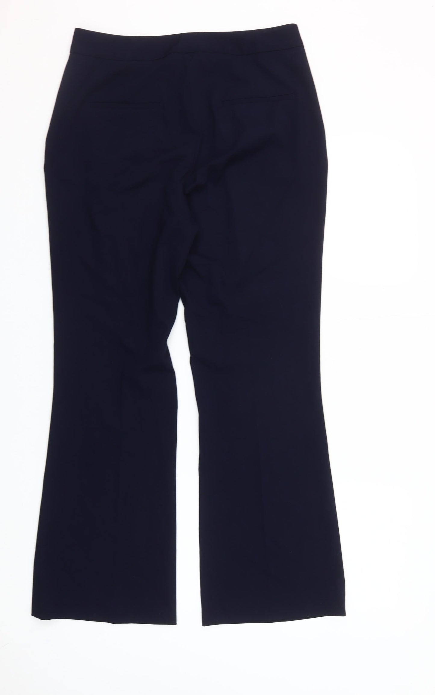 Zara Women’s Blue Flared Dress Pants Size M Slim Fit Business Trousers