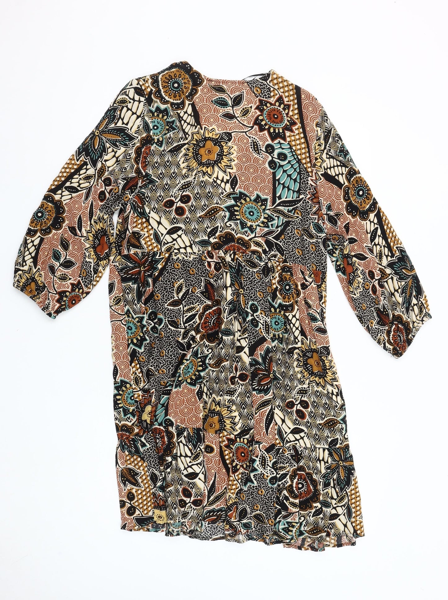 Primark Womens Multicoloured Floral A-Line Dress Size 8