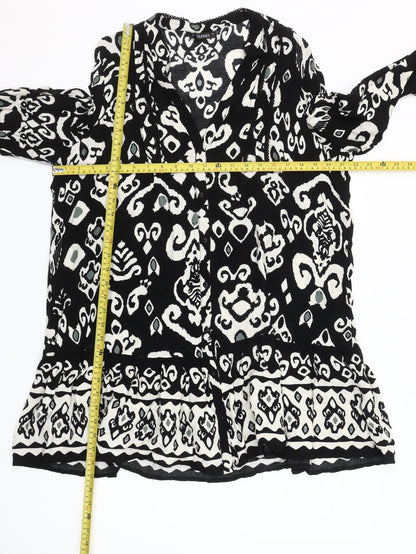 Dunnes Stores Women’s Black Geometric Viscose Shift Dress L