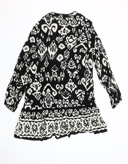 Dunnes Stores Women’s Black Geometric Viscose Shift Dress L
