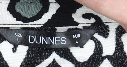 Dunnes Stores Women’s Black Geometric Viscose Shift Dress L