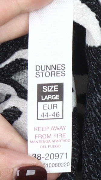 Dunnes Stores Women’s Black Geometric Viscose Shift Dress L