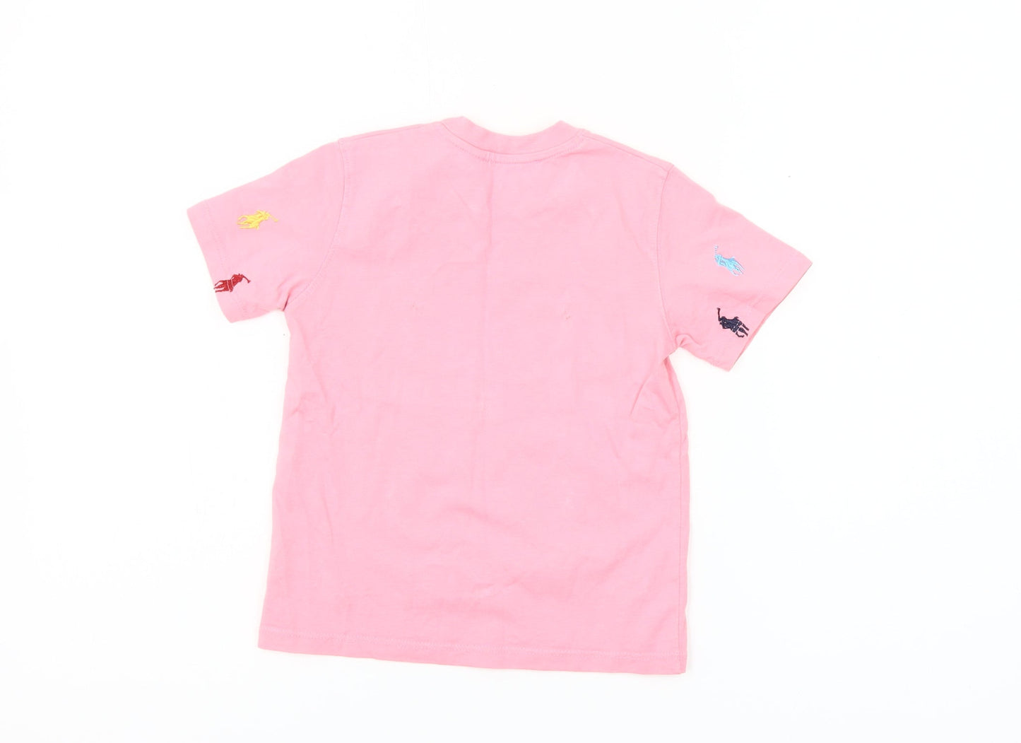 Ralph Lauren Girls Pink Embroidered Pony Cotton T-Shirt 3-4 Years