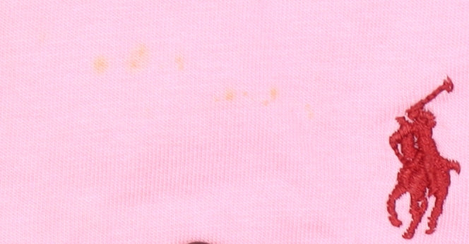 Ralph Lauren Girls Pink Embroidered Pony Cotton T-Shirt 3-4 Years