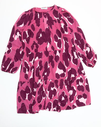 Gallery Women's Pink A-Line Dress Size S Long Sleeve Lightweight