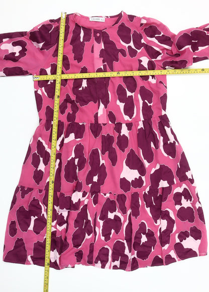 Gallery Women's Pink A-Line Dress Size S Long Sleeve Lightweight