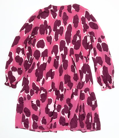 Gallery Women's Pink A-Line Dress Size S Long Sleeve Lightweight