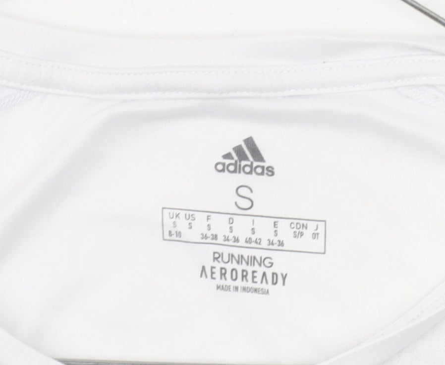 Adidas Womens White Aeroready Running T-Shirt Size S