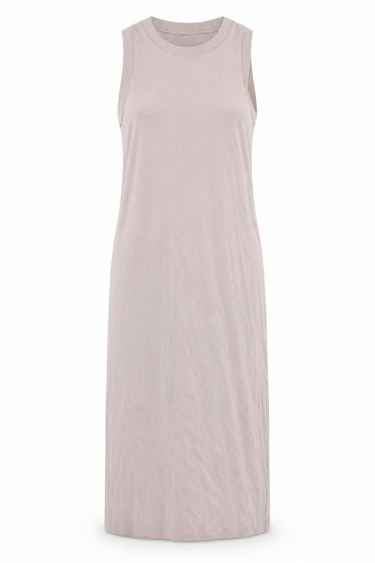 Zara Women Beige XL Tank Midi Dress Sleeveless Cotton Stretch