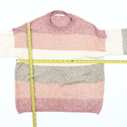 ONLY Women’s Multicoloured Striped Crew Neck Jumper Size M