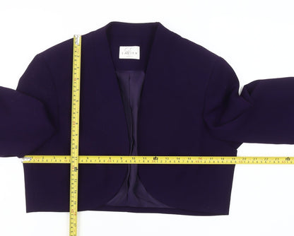 Eastex Women's Purple Cropped Shawl Collar Blazer UK 16