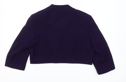 Eastex Women's Purple Cropped Shawl Collar Blazer UK 16