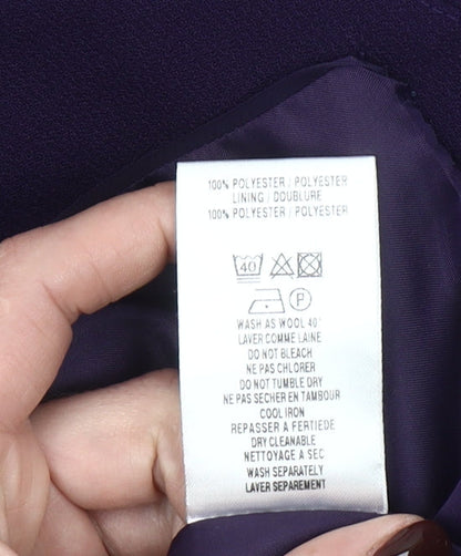 Eastex Women's Purple Cropped Shawl Collar Blazer UK 16