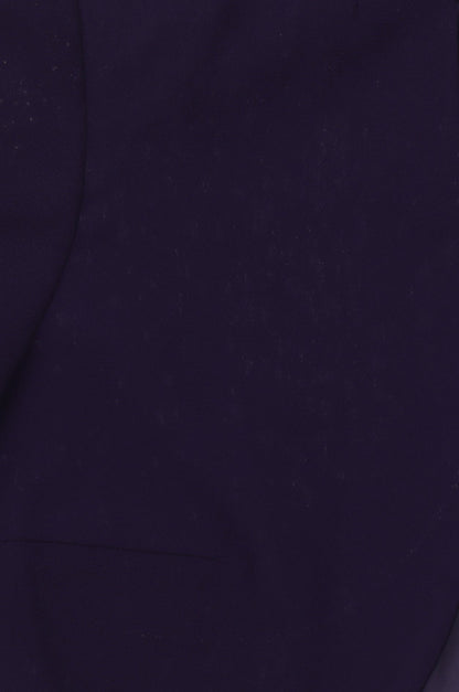 Eastex Women's Purple Cropped Shawl Collar Blazer UK 16