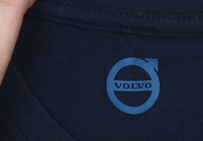 Volvo Men's Navy Blue Crew Neck Cotton T-Shirt XS Classic Fit