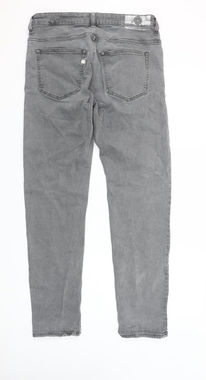 Mud Jeans Men's Grey Regular Fit Denim Jeans 32x32 Straight Leg