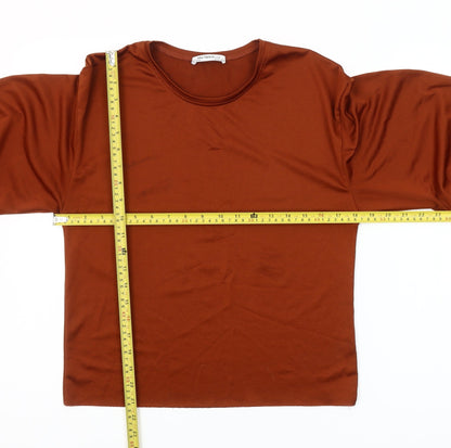 Zara Trafaluc Women’s Brown Long Sleeve Jersey Top Size S