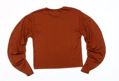 Zara Trafaluc Women’s Brown Long Sleeve Jersey Top Size S