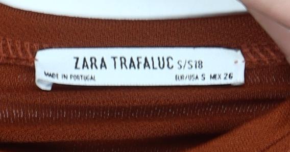 Zara Trafaluc Women’s Brown Long Sleeve Jersey Top Size S