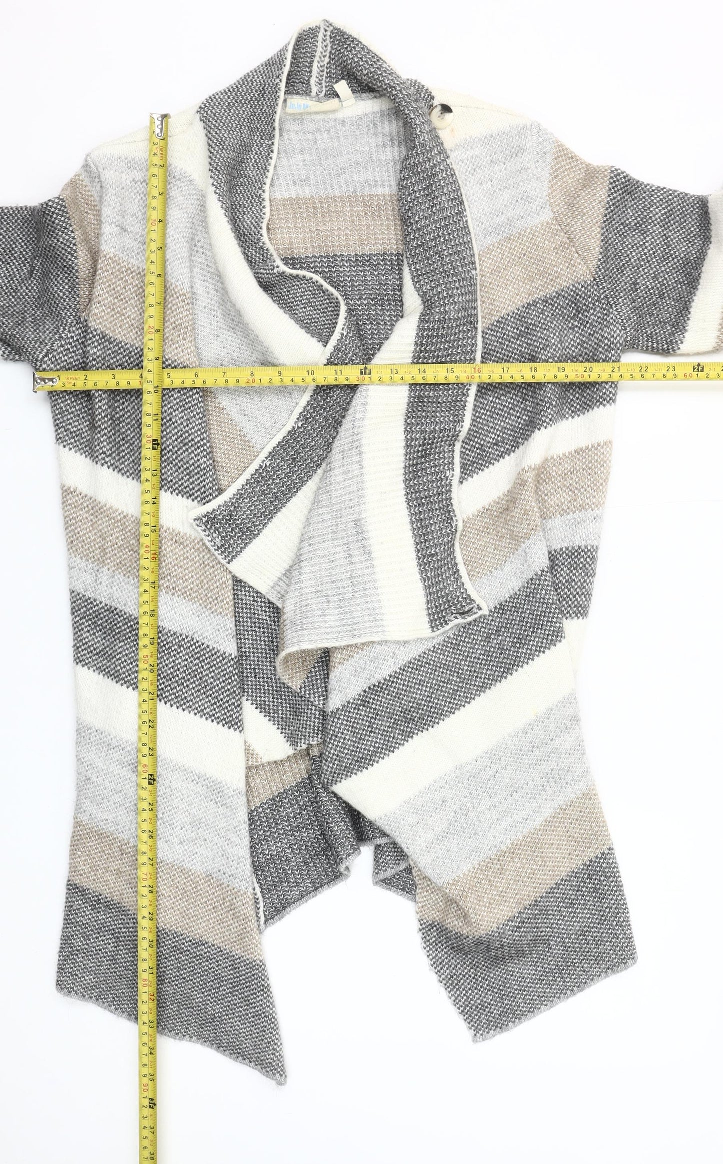 JoJo Maman Bébé Women's Multicoloured M Striped Open Knit Cardigan