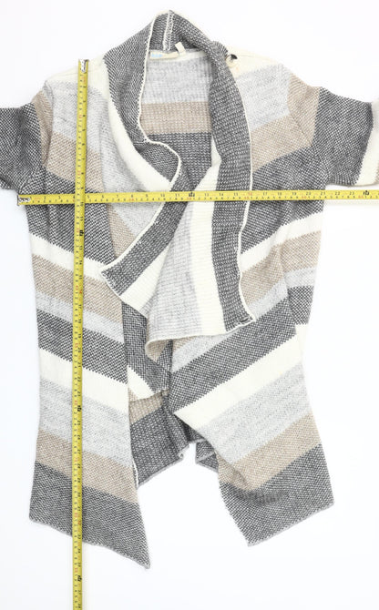 JoJo Maman Bébé Women's Multicoloured M Striped Open Knit Cardigan