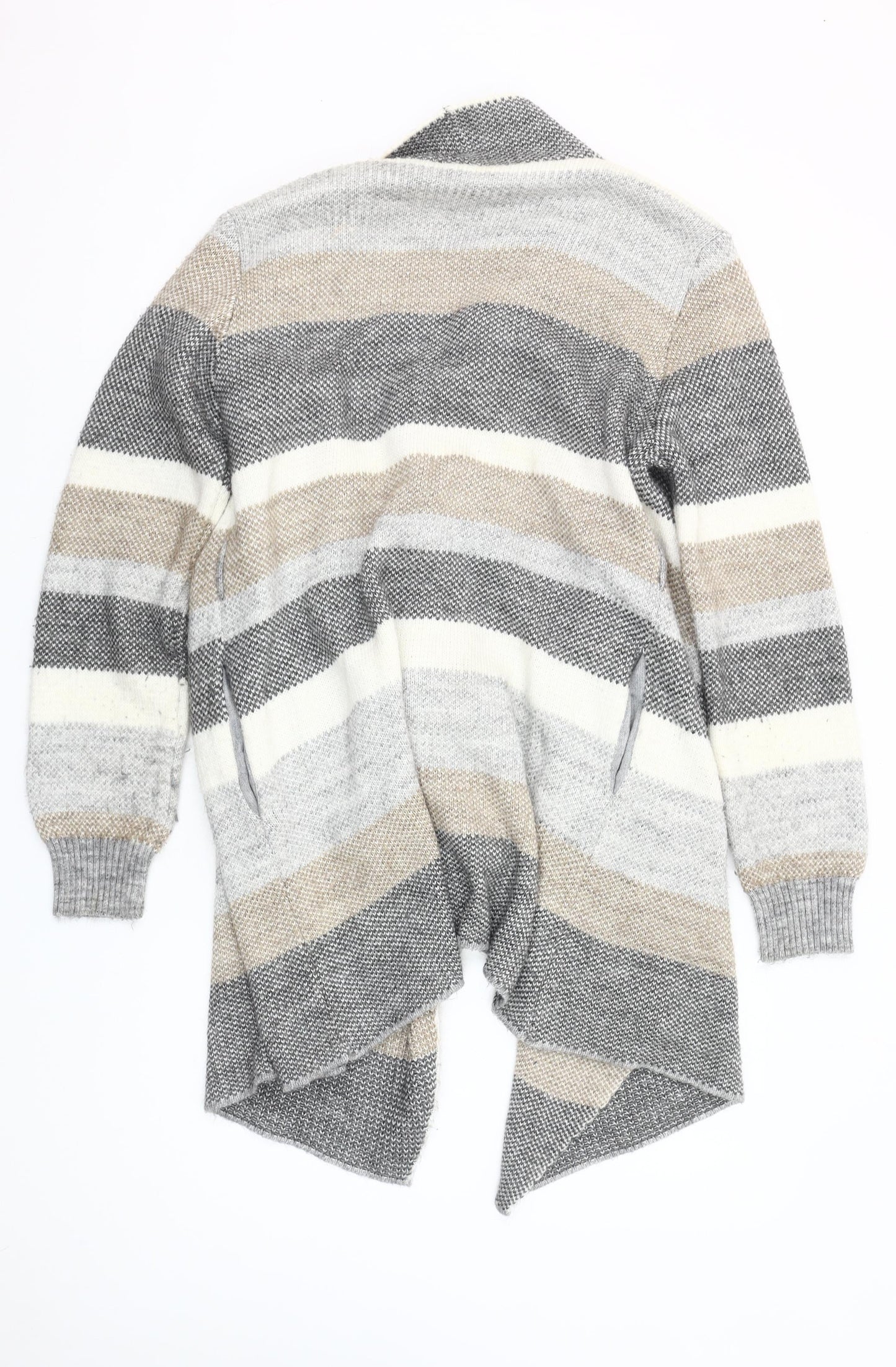 JoJo Maman Bébé Women's Multicoloured M Striped Open Knit Cardigan