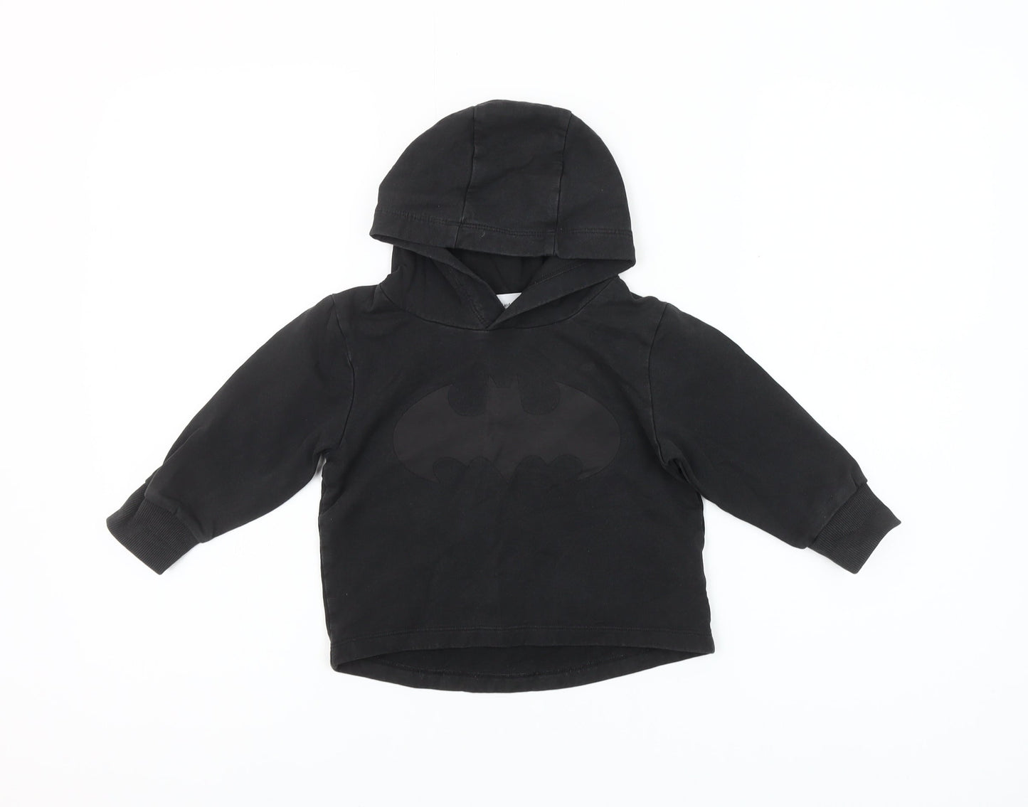 Next Unisex Baby Black Batman Hooded Pullover Jumper 18-24 Months