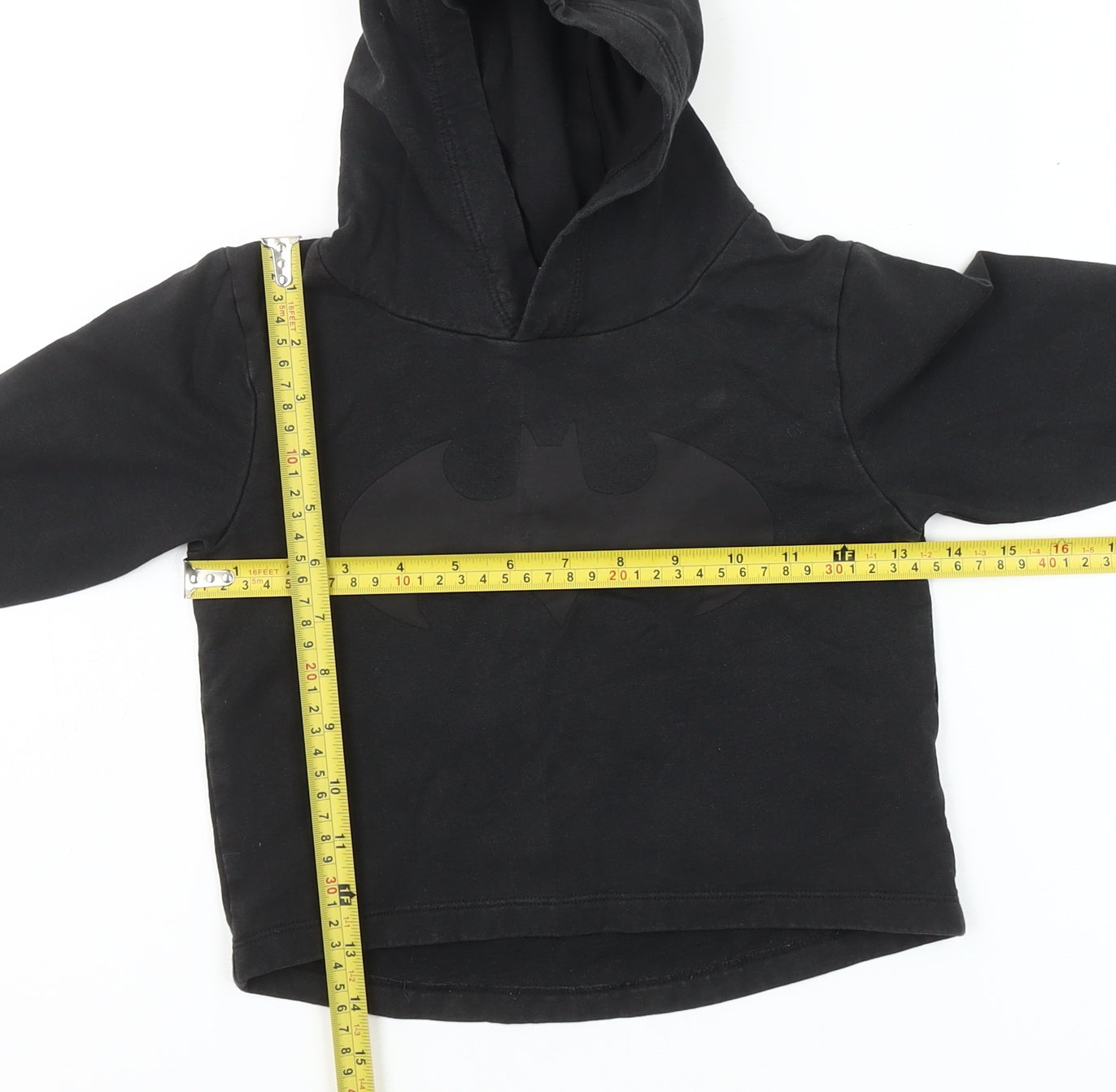 Next Unisex Baby Black Batman Hooded Pullover Jumper 18-24 Months