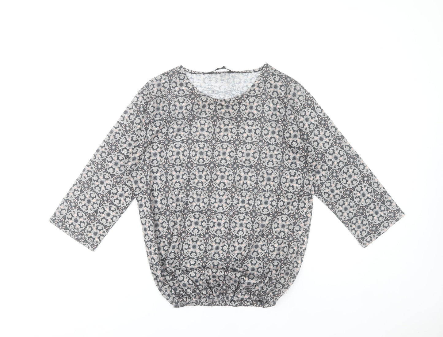 St. Bernard for Dunnes Women’s Grey Geometric 3/4 Sleeve Blouse Size 12