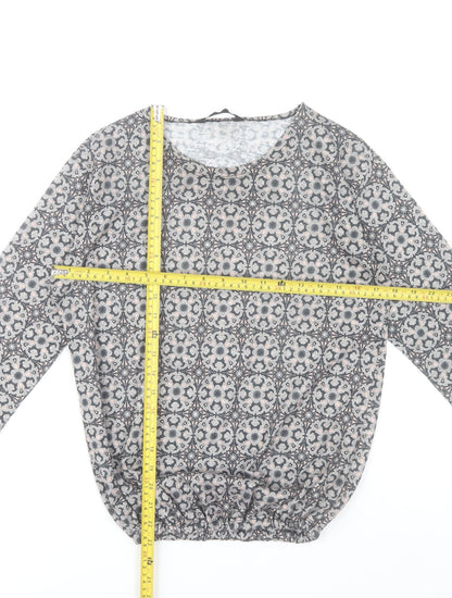 St. Bernard for Dunnes Women’s Grey Geometric 3/4 Sleeve Blouse Size 12