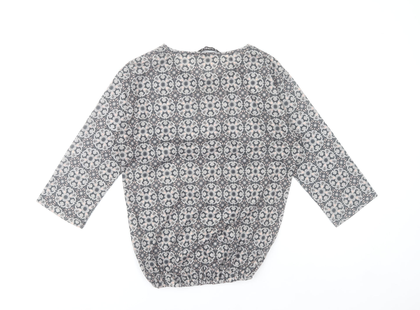 St. Bernard for Dunnes Women’s Grey Geometric 3/4 Sleeve Blouse Size 12