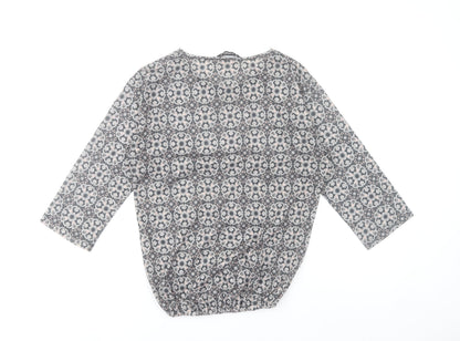 St. Bernard for Dunnes Women’s Grey Geometric 3/4 Sleeve Blouse Size 12