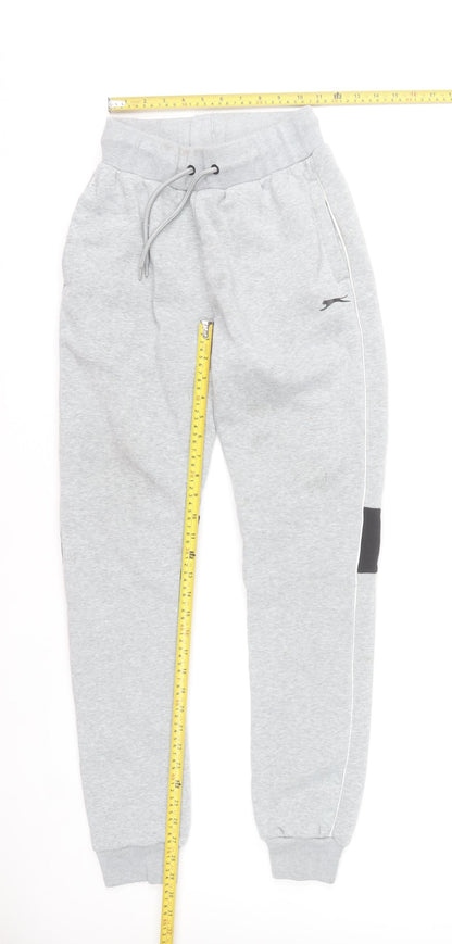 Slazenger Men's Grey Joggers Small Regular Fit Polyester Sports Trousers