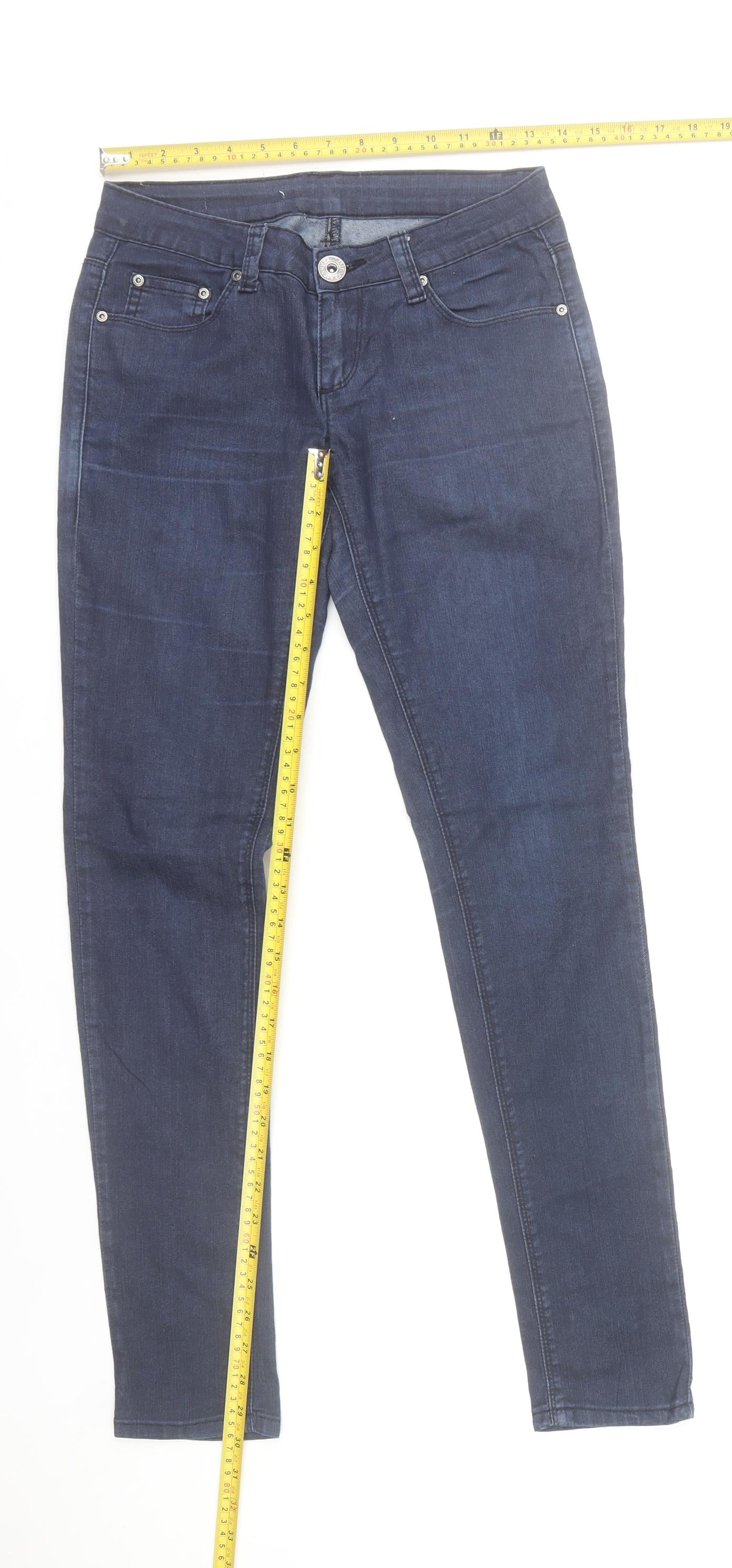Parisian Women Blue Skinny Jeans Size 10 Cotton Blend Stretch Denim