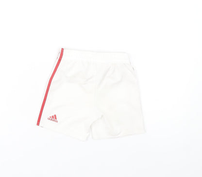 Adidas Boys White Manchester United Athletic Shorts 12-18 Months