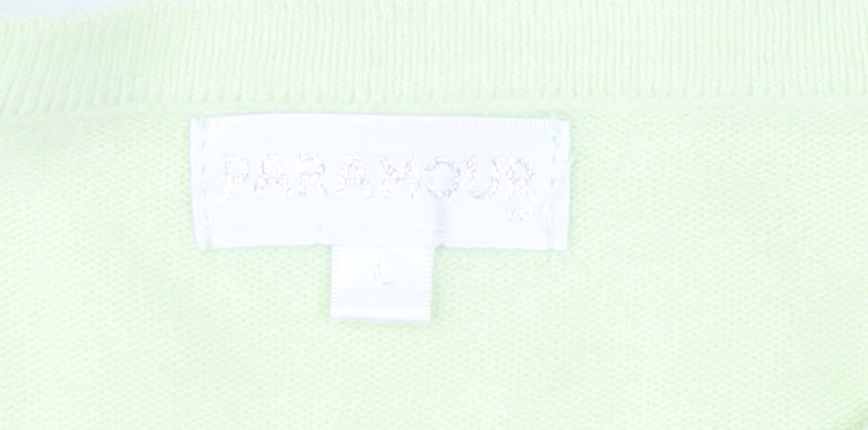 Paramour Womens Green Beaded Crew Neck Knit Jumper L