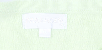 Paramour Womens Green Beaded Crew Neck Knit Jumper L