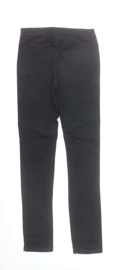 Pieces Women’s Black Skinny Jeans S Slim Fit Mid Rise Stretch Zip Detail