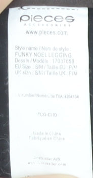 Pieces Women’s Black Skinny Jeans S Slim Fit Mid Rise Stretch Zip Detail
