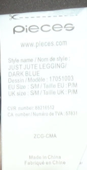 Pieces Womens Blue Slim Fit Jegging Jeans S