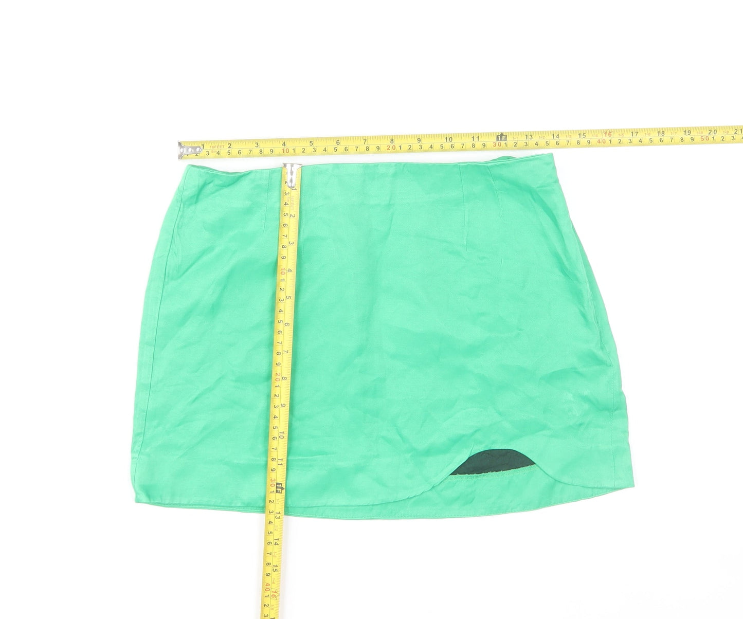 Pull & Bear Women’s Green Short Viscose Skirt Size 12