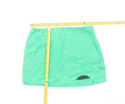 Pull & Bear Women’s Green Short Viscose Skirt Size 12
