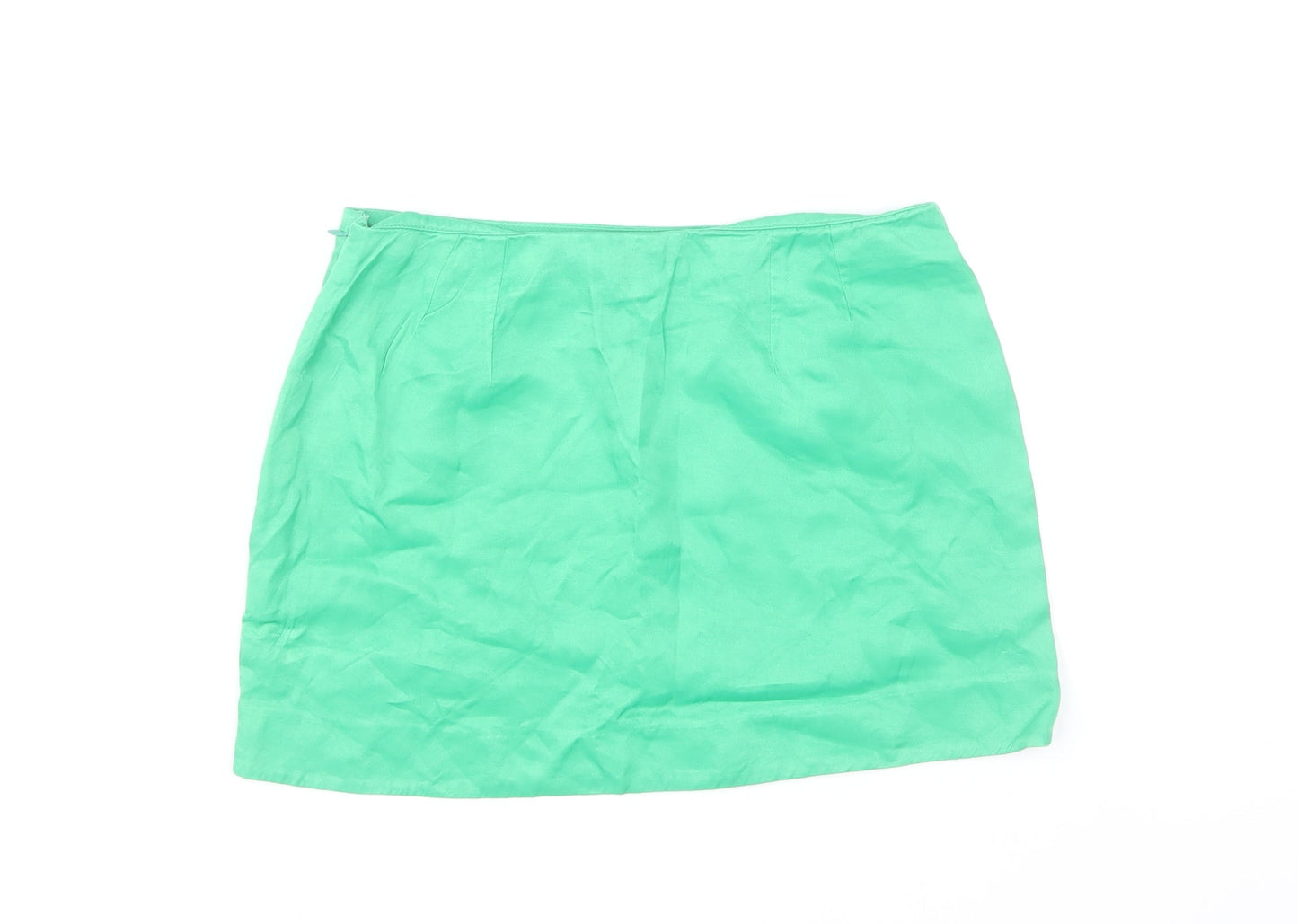 Pull & Bear Women’s Green Short Viscose Skirt Size 12