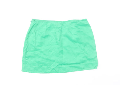 Pull & Bear Women’s Green Short Viscose Skirt Size 12