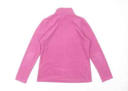 Regatta Women's Pink Fleece Pullover Sweatshirt UK 12 1/2 Zip Outdoor