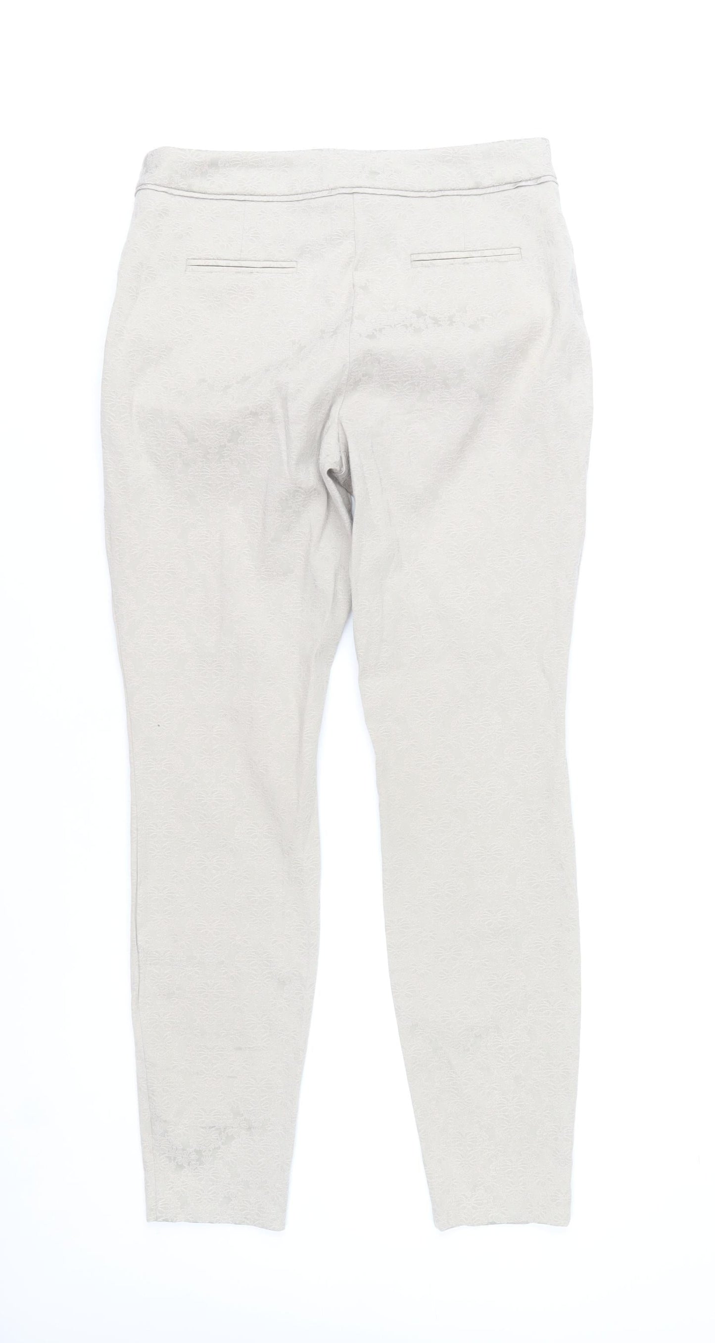 Wallis Women's Beige Slim Fit Stretch Trousers Size 8