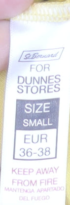 Dunnes Stores Women's Yellow Wrap Blouse Short Sleeve Size S