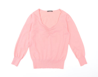 Dunnes Stores Women’s Pink V-Neck Pullover Jumper Size S