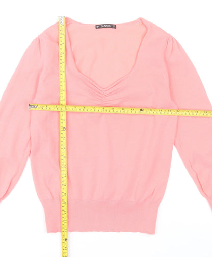 Dunnes Stores Women’s Pink V-Neck Pullover Jumper Size S